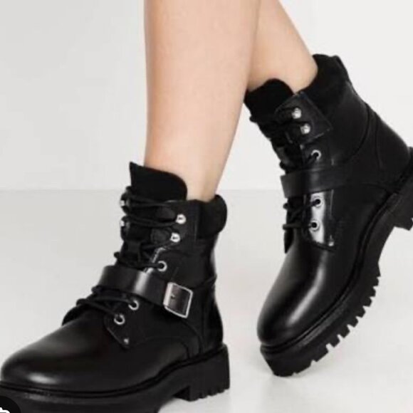 All Saints Paulina Lace-up Women's Combat Boot - Picture 4 of 4